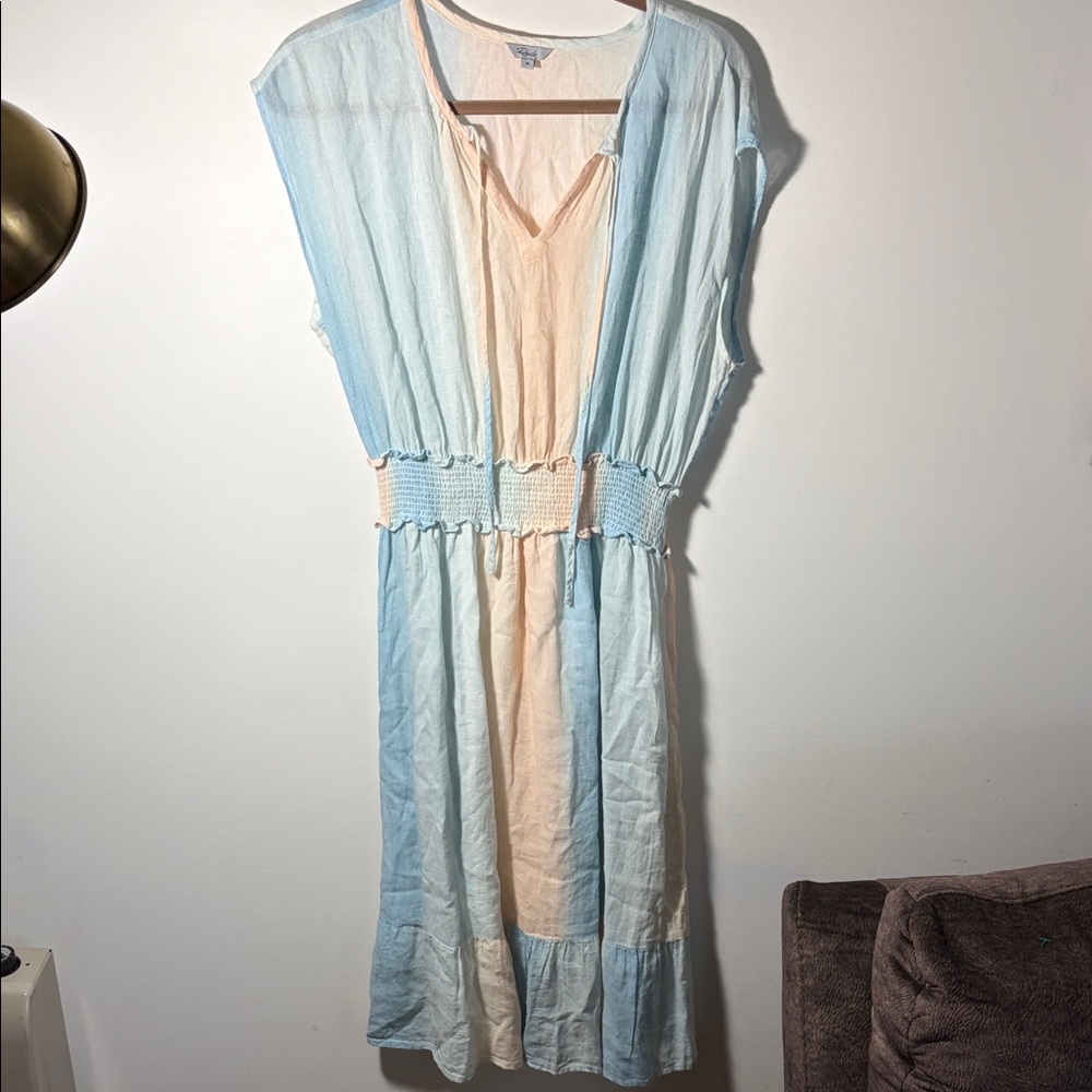Rails Ashlyn Sunset Gradient - Linen Blend Dress - M